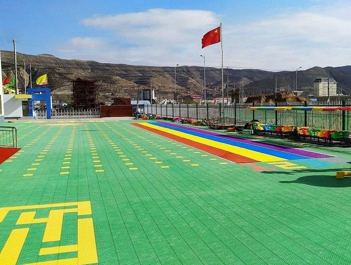 No peel Or Chip Long Life Modular Outdoor Flooring With Flexible Elastic Absorber