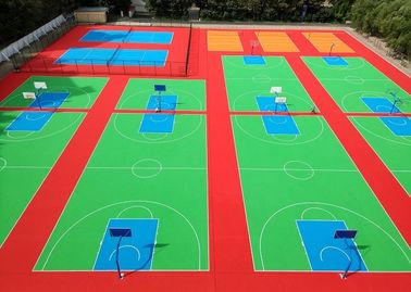 Chiny Antifraying Outside Basketball Court Flooring, bez wystających kątów podłóg wymiennych fabryka